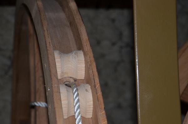 Bell rope on new wheel