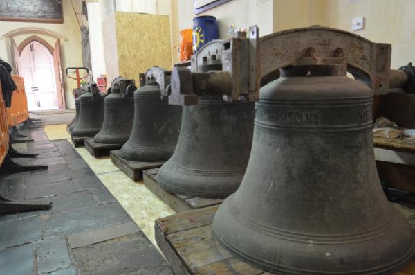 Bells at the back of church before departure